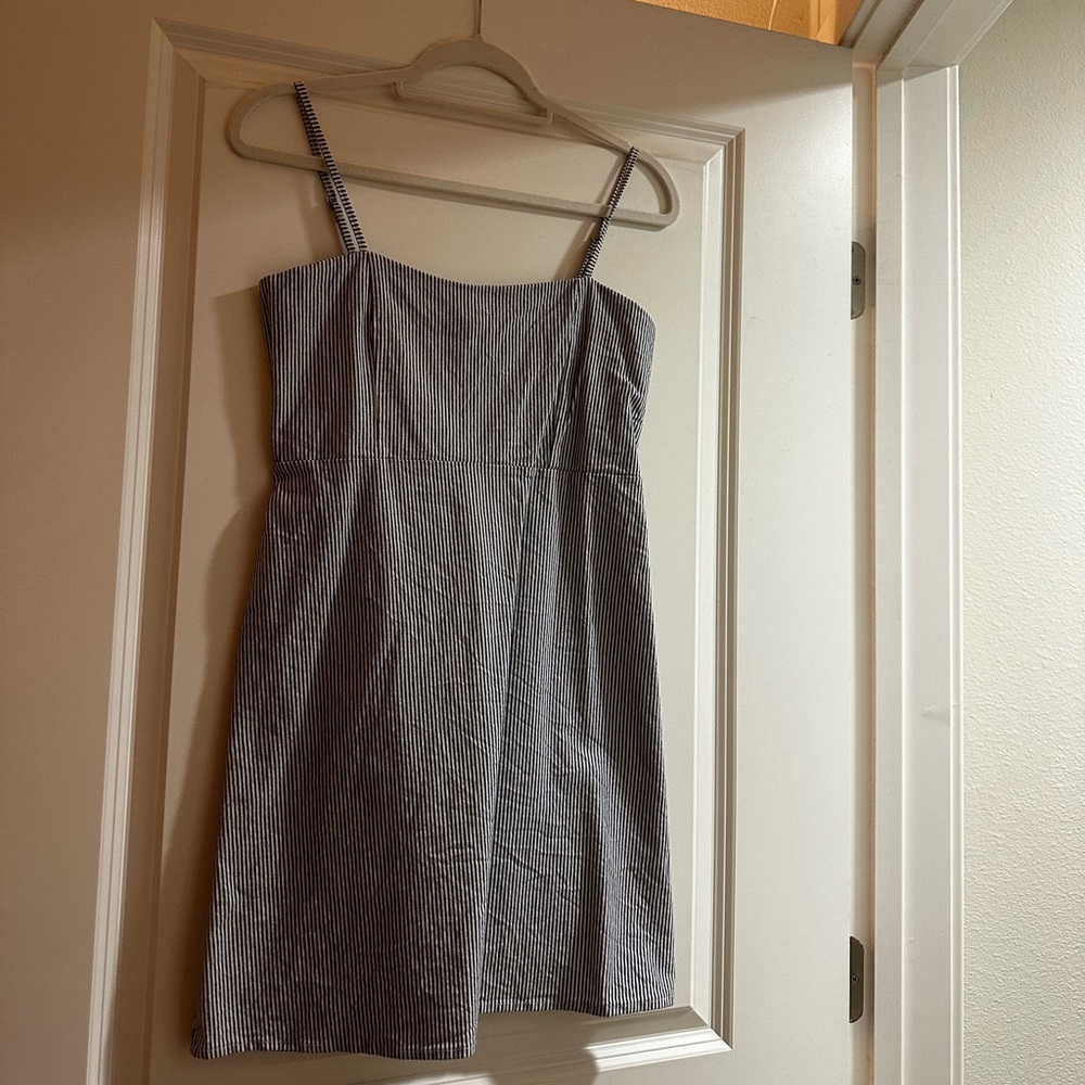 Brandy Melville blue and white striped dress
